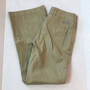 Horny Toad Flat Front Flair Khaki Pants Women 4 Workwear Y2K